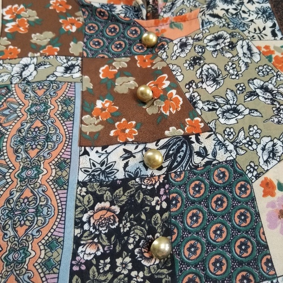 Vintage dress floral patch patterned medium - Picture 4 of 8